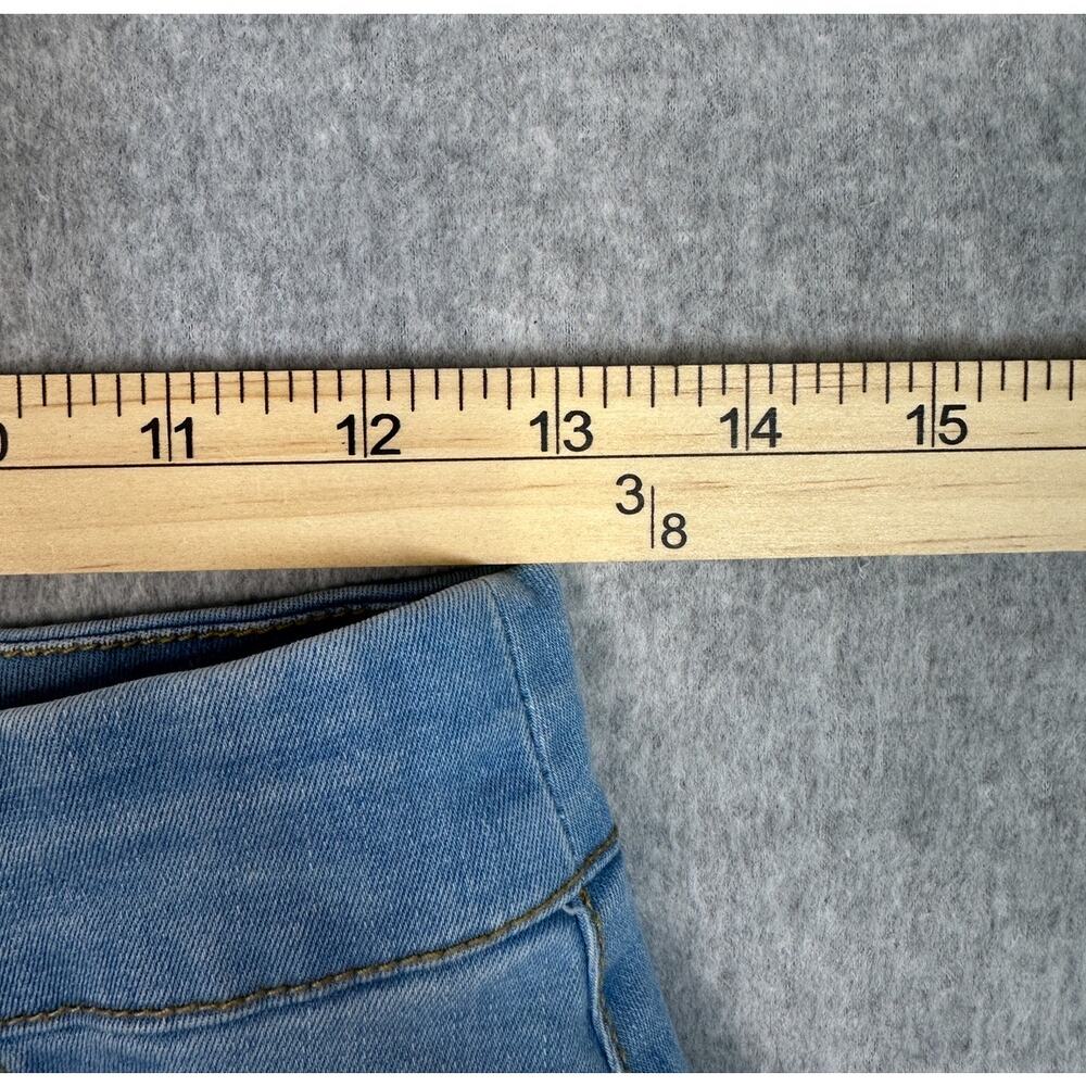 Forever 21 Mini Skirt Blue Jean WMNS M Light Wash Denim A-Line Back Zip Stretch - Picture 6 of 7